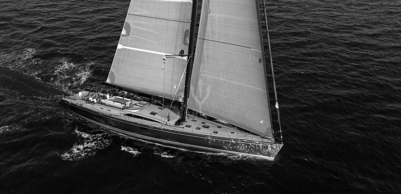 Sailing yacht underway at sea